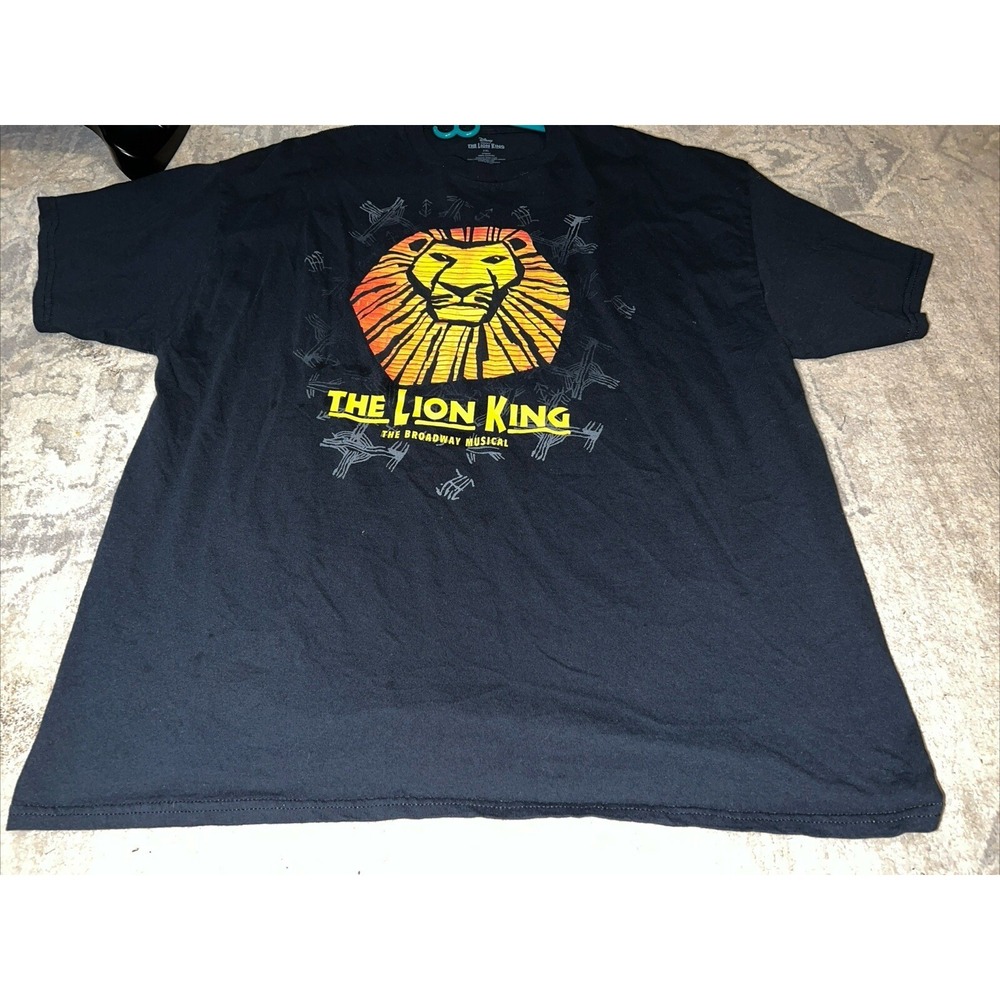 Disney The Lion King Black T Shirt Adult Sz 2XL‎ XXL Broadway Musical